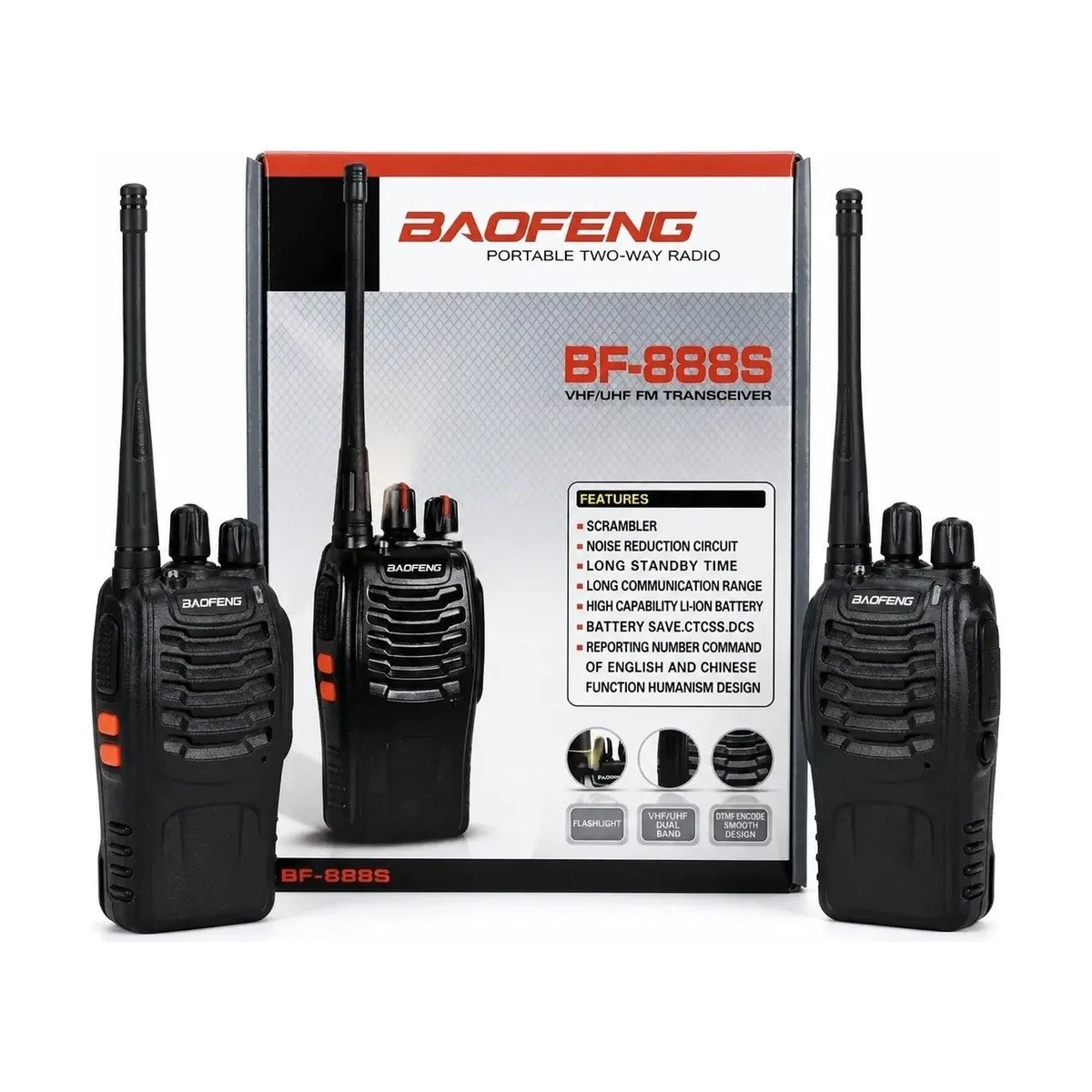 Radio comunicador walkie talkie Baofeng recargable · BF-888S