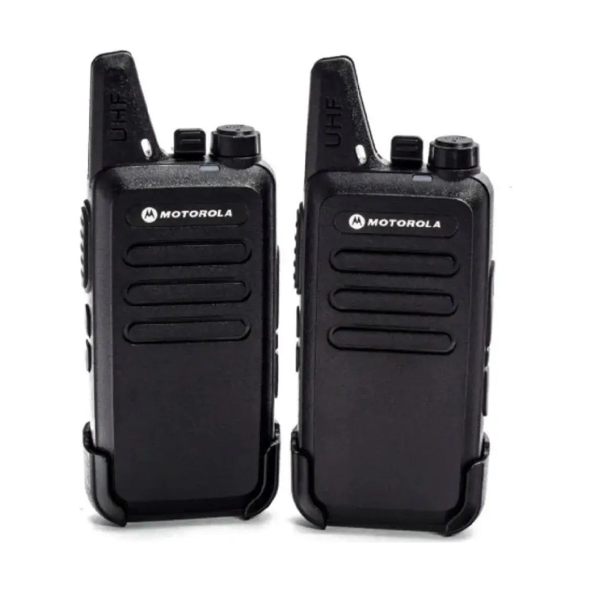 Radios de comunicación Motorola C1 · Par con 2 baterías, 2 cargadores y 2 audífonos
