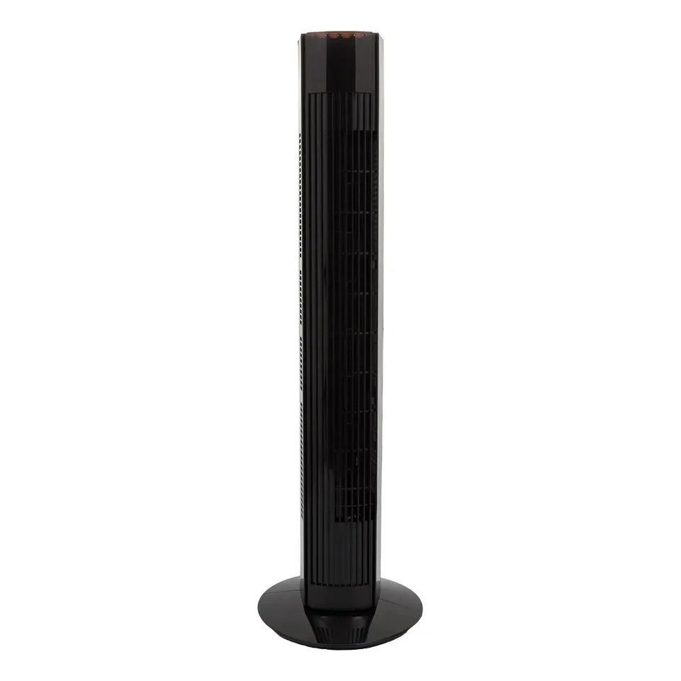 Ventilador de torre Universal 92 cm con control remoto y pantalla digital · Negro