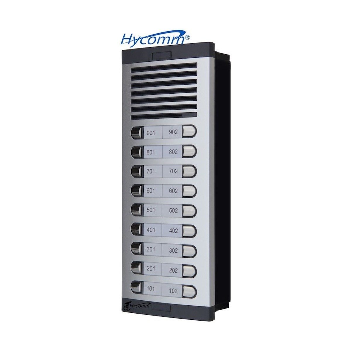 Frente de calle Hycomm de 18 botones · Para empotrar